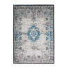 Tapis vintage style orient turquoise plat Cocoon