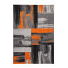 Tapis vintage effet 3D et rayé pour intérieur orange Switch