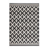 Tapis tissé mécanique scandinave noir et crème Bogata