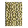 Tapis moderne intérieur et extérieur effet sisal gris et jaune Gazania