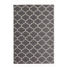 Tapis moderne gris extérieur et intérieur effet sisal Bobo