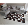Tapis en peau de vache Normande sans bord patchwork Sabadell