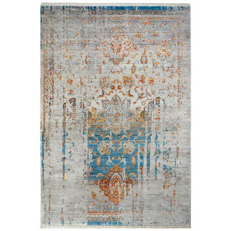 Tapis bleu en polyester vintage pour salon Hakin