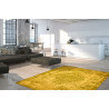 Tapis plat effet vintage rectangle jaune Shipa