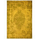 Tapis plat effet vintage rectangle jaune Shipa