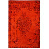 Tapis plat effet vintage rectangle rouge Shipa