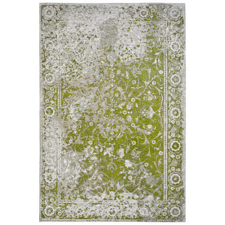 Tapis de salon vintage plat vert Tosca