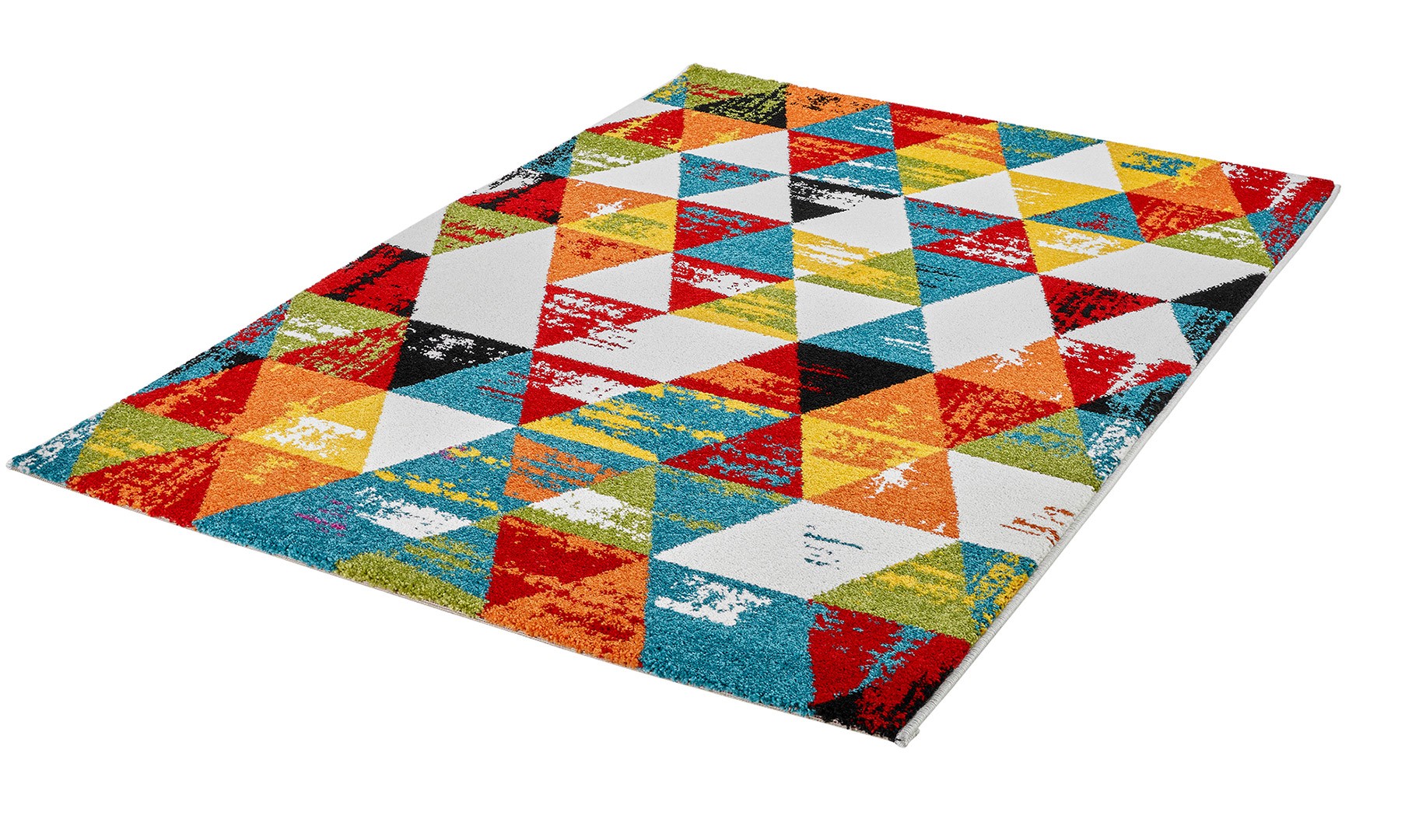  Tapis multicolore design  g om trique pour salon Daiki