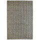 Tapis fait main en laine et viscose uni taupe Bombus