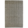 Tapis fait main en laine et viscose uni taupe Bombus