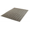 Tapis fait main en laine et viscose uni taupe Bombus