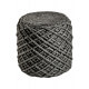 Pouf en laine et viscose et intérieur polystyrène graphite Royal