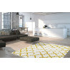 Tapis en coton style scandinave vintage moutarde Jokk