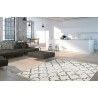 Tapis en coton style scandinave vintage taupe Jokk