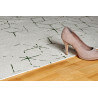 Tapis géométrique vintage plat vert émeraude Thor