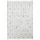 Tapis géométrique vintage plat gris Thor