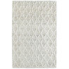 Tapis mélange laine et viscose fait main ivoire Geon