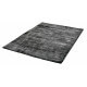 Tapis à poils court anthracite en Tencel anti-tâches Vanity