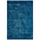 Tapis à poils court bleu en Tencel anti-tâches Vanity