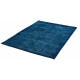 Tapis à poils court bleu en Tencel anti-tâches Vanity