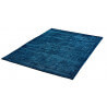 Tapis à poils court bleu en Tencel anti-tâches Vanity