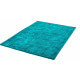 Tapis à poils court bleu pétrole en Tencel anti-tâches Vanity