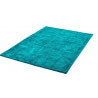 Tapis à poils court bleu pétrole en Tencel anti-tâches Vanity