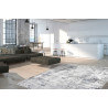 Tapis vintage bleu en viscose pour salon Story