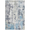 Tapis vintage bleu en viscose pour salon Story