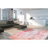 Tapis vintage orange en viscose pour salon Story