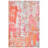 Tapis vintage orange en viscose pour salon Story