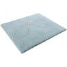 Tapis de bain turquoise géométrique Flair Esprit Home