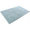 Tapis de bain turquoise géométrique Flair Esprit Home