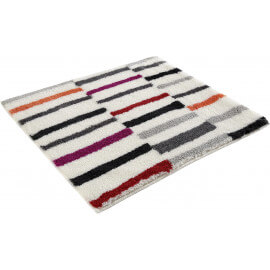 Tapis de salle de bain rayé multicolore Riverside