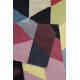 Tapis géométrique multicolore en coton Rainbow Triangle Kelim