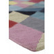 Tapis géométrique multicolore en coton Rainbow Triangle Kelim