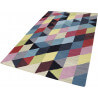 Tapis géométrique multicolore en coton Rainbow Triangle Kelim