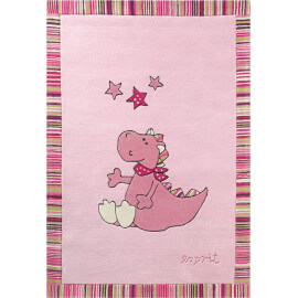 Tapis pour fille rose animal Sweet dragon Esprit Home