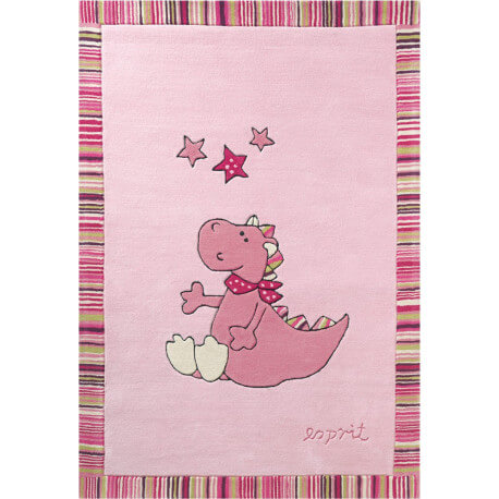 Tapis pour fille rose animal Sweet dragon Esprit Home