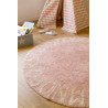 Tapis rond enfant rose lavable en machine Round ABC Lorena Canals