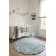 Tapis rond enfant bleu lavable en machine Round ABC Lorena Canals