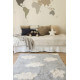 Tapis lavable en machine pour enfant gris Clouds Lorena Canals