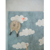 Tapis lavable en machine pour enfant bleu Clouds Lorena Canals