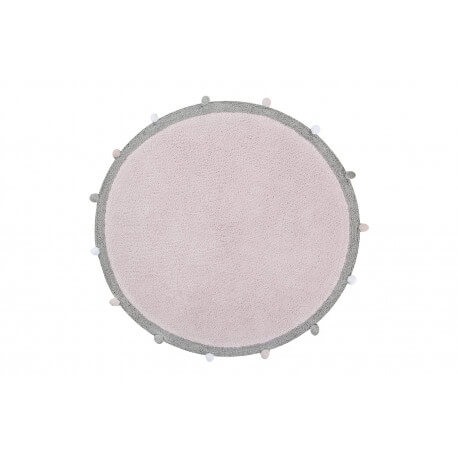 Tapis chambre enfant rond rose Bubbly Lorena Canals