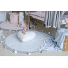 Tapis chambre enfant rond bleu Bubbly Lorena Canals