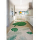 Tapis en forme de feuille vert pour salon Monstera Lorena Canals