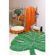 Tapis en forme de feuille vert pour salon Monstera Lorena Canals