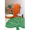 Tapis en forme de feuille vert pour salon Monstera Lorena Canals