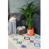 Tapis avec franges crème ethnique Kaarol Lorena Canals