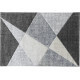 Tapis géométrique moderne argenté Tropez